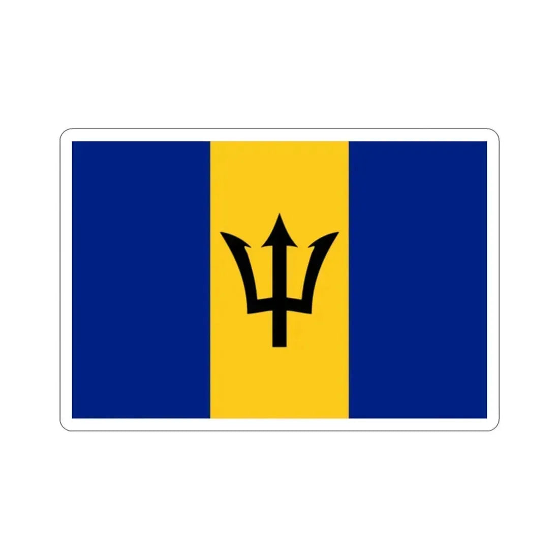 Flag of Barbados STICKER Vinyl Die-Cut Decal 2 Inch - The Sticker Space