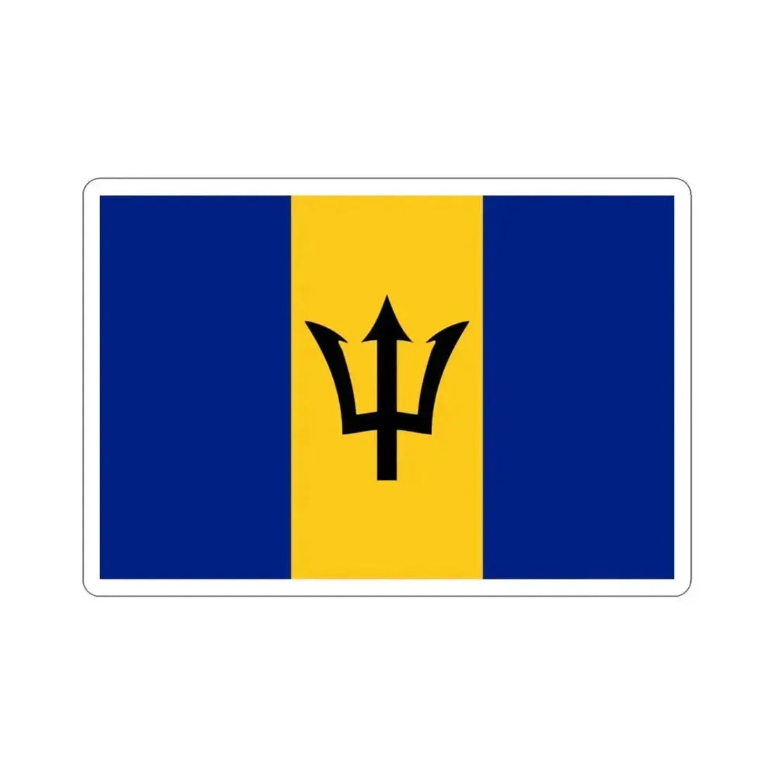 Flag of Barbados STICKER Vinyl Die-Cut Decal 3 Inch - The Sticker Space