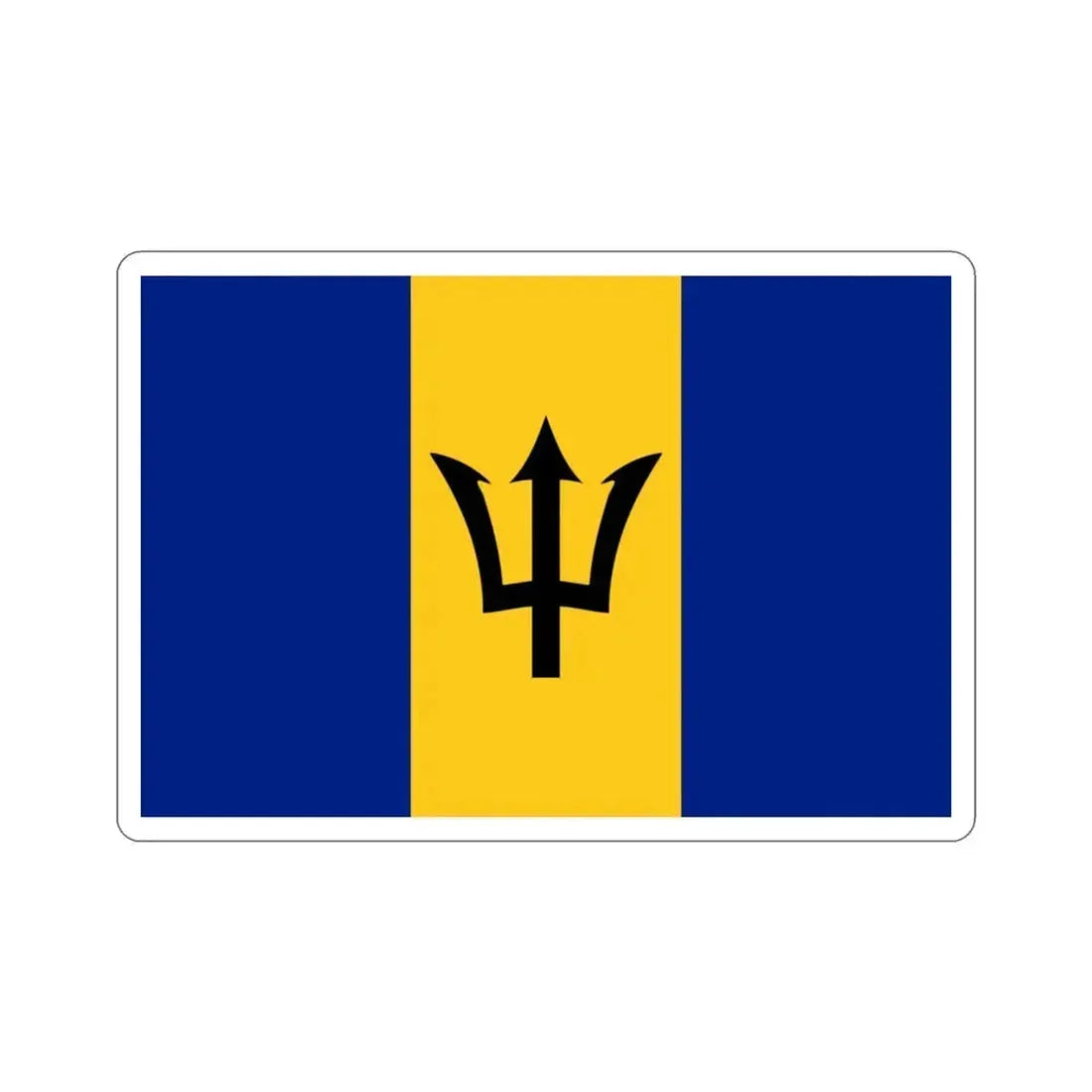 Flag of Barbados STICKER Vinyl Die-Cut Decal 3 Inch - The Sticker Space