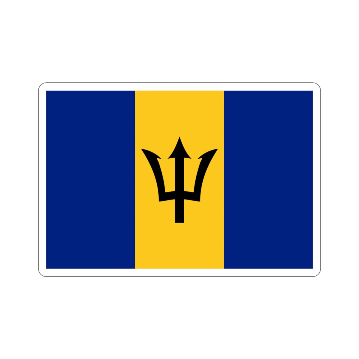 Flag of Barbados STICKER Vinyl Die-Cut Decal-3 Inch-The Sticker Space