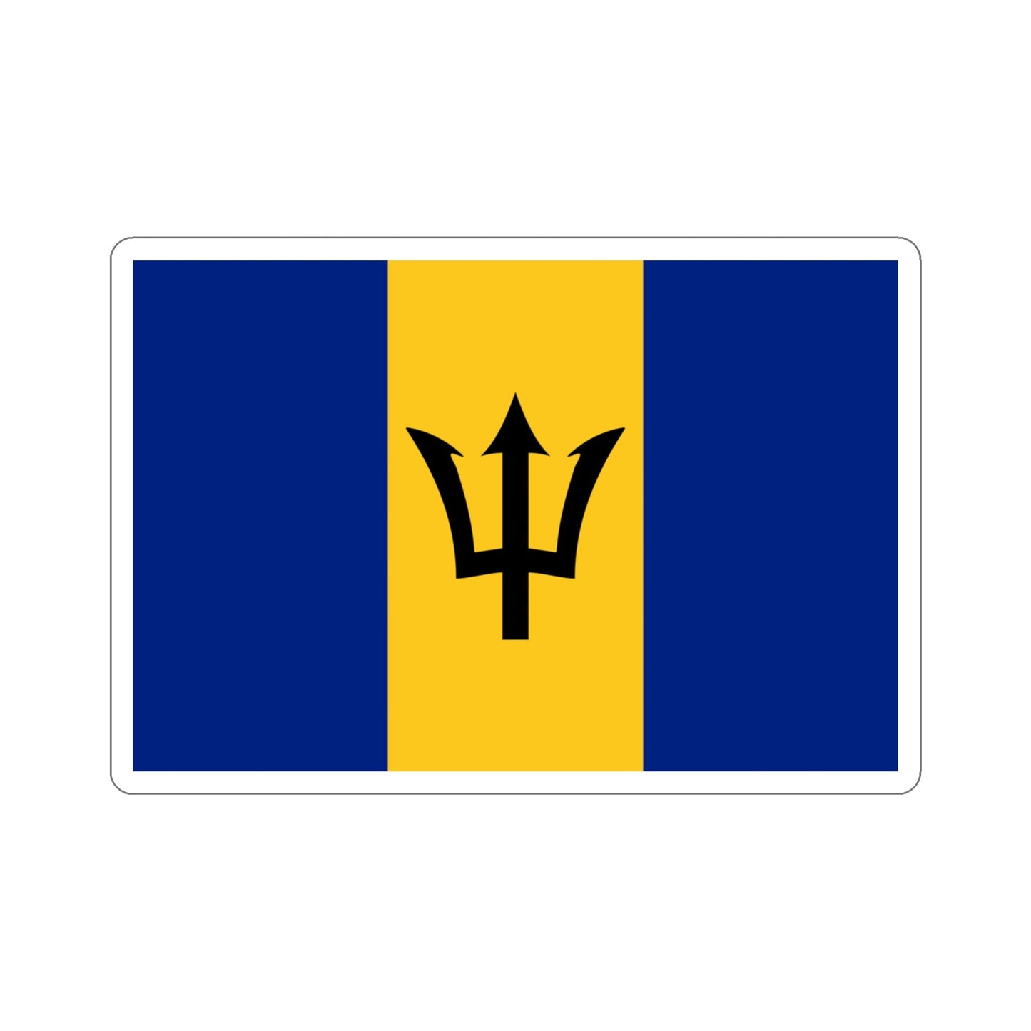 Flag of Barbados STICKER Vinyl Die-Cut Decal-4 Inch-The Sticker Space