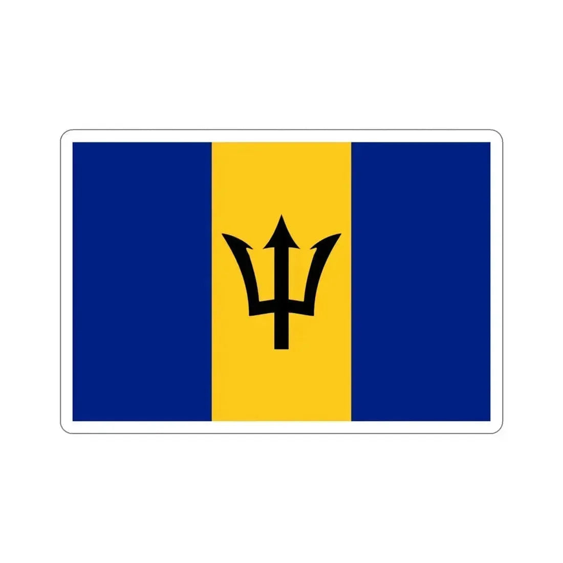 Flag of Barbados STICKER Vinyl Die-Cut Decal 4 Inch - The Sticker Space