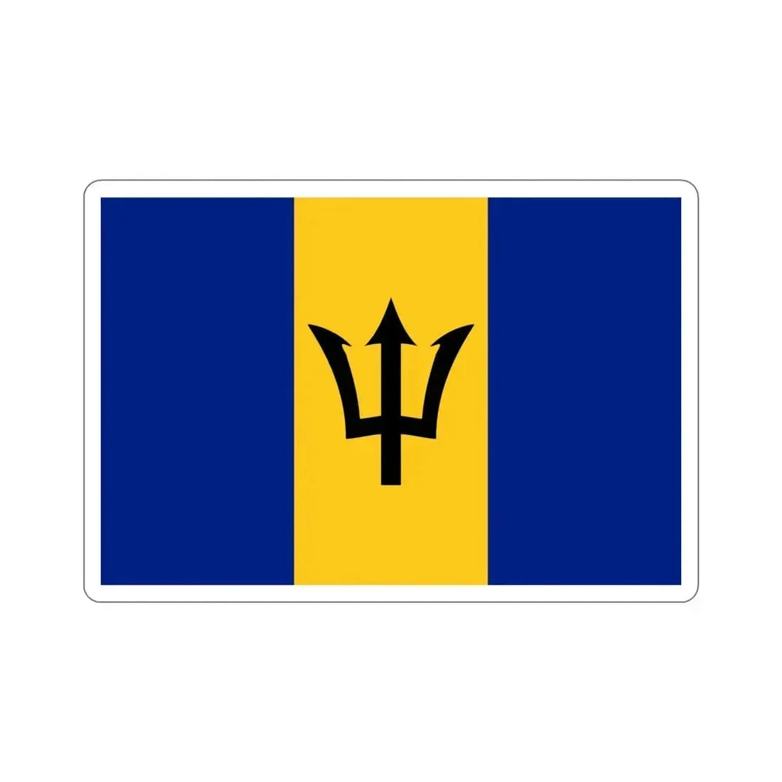 Flag of Barbados STICKER Vinyl Die-Cut Decal 4 Inch - The Sticker Space