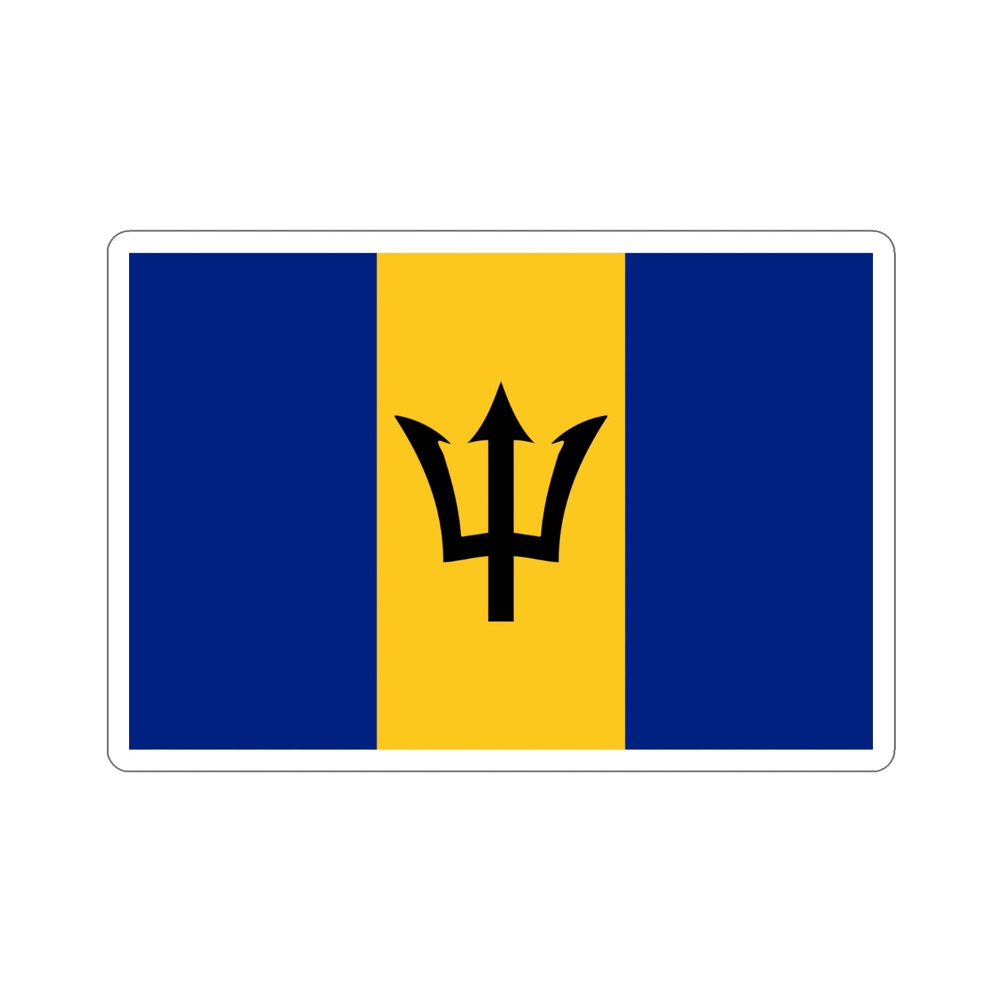 Flag of Barbados STICKER Vinyl Die-Cut Decal-5 Inch-The Sticker Space