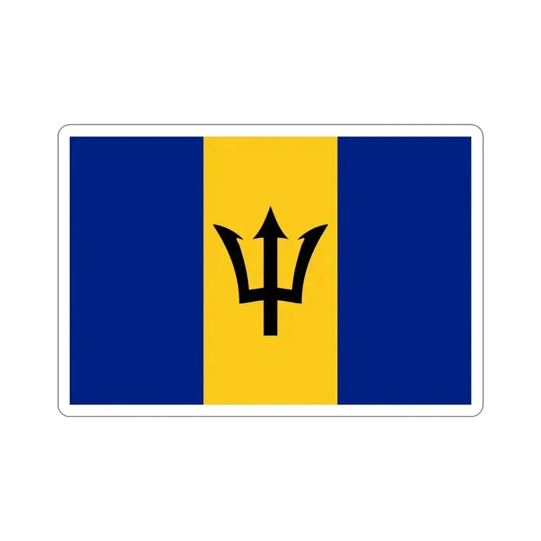 Flag of Barbados STICKER Vinyl Die-Cut Decal 5 Inch - The Sticker Space