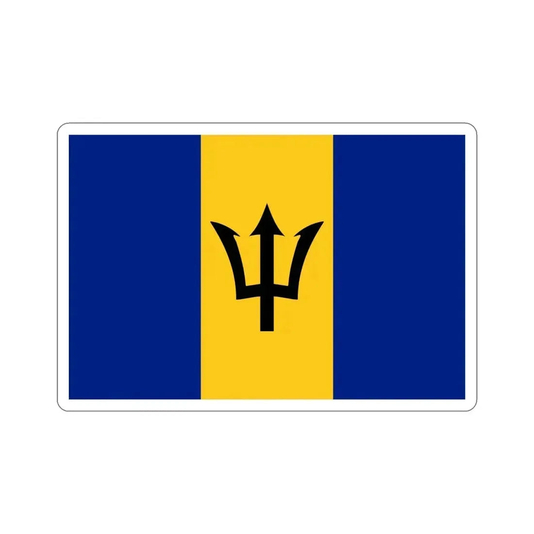 Flag of Barbados STICKER Vinyl Die-Cut Decal 5 Inch - The Sticker Space