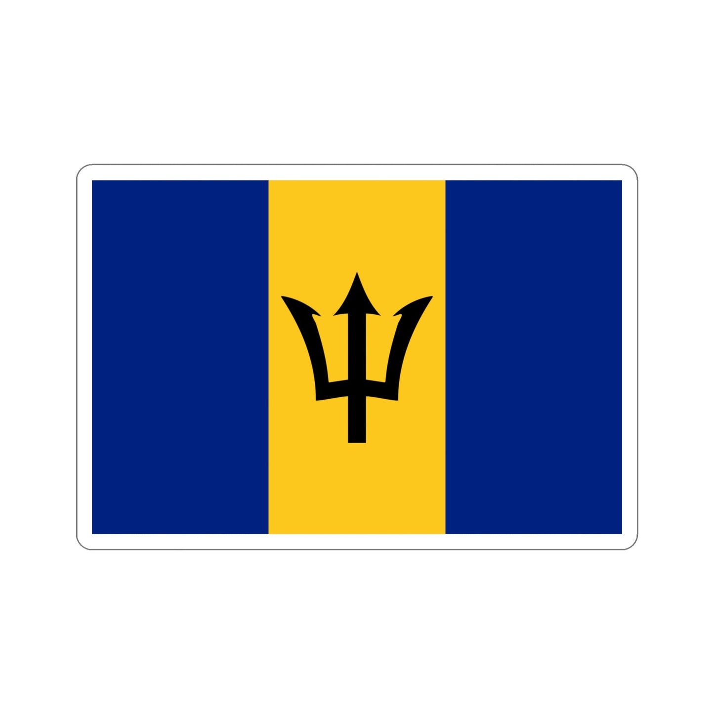 Flag of Barbados STICKER Vinyl Die-Cut Decal-6 Inch-The Sticker Space