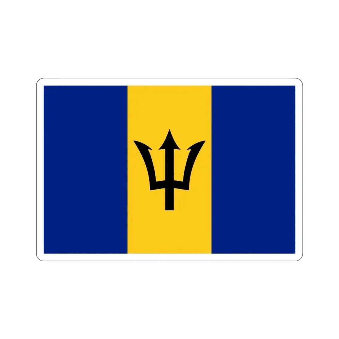 Flag of Barbados STICKER Vinyl Die-Cut Decal 6 Inch - The Sticker Space