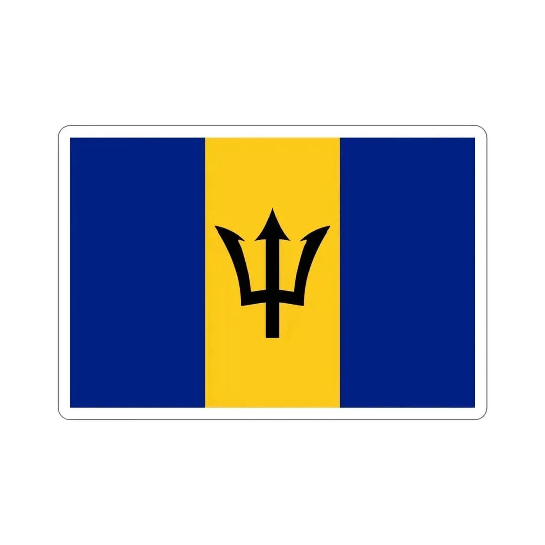 Flag of Barbados STICKER Vinyl Die-Cut Decal 6 Inch - The Sticker Space