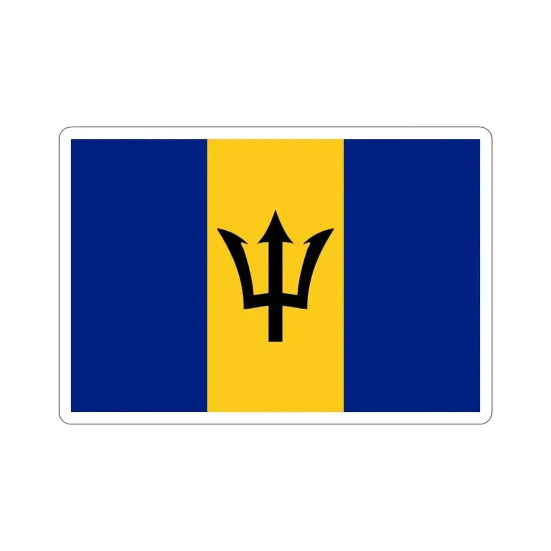 Flag of Barbados STICKER Vinyl Die-Cut Decal - The Sticker Space