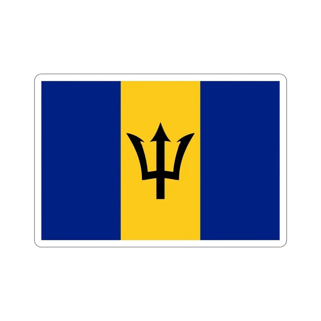 Flag of Barbados STICKER Vinyl Die-Cut Decal - The Sticker Space