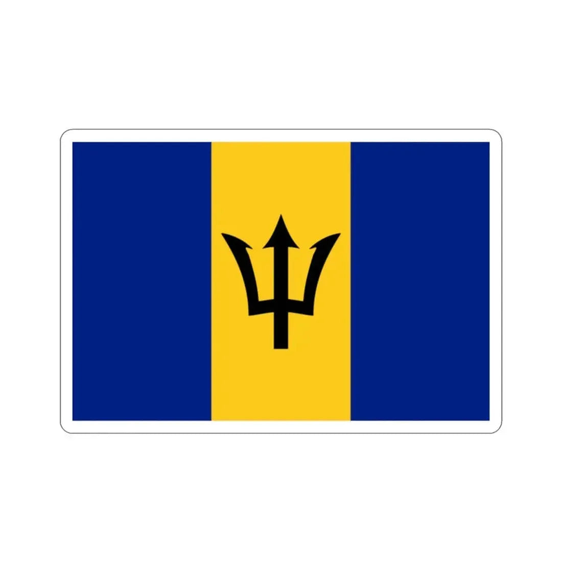 Flag of Barbados STICKER Vinyl Die-Cut Decal - The Sticker Space