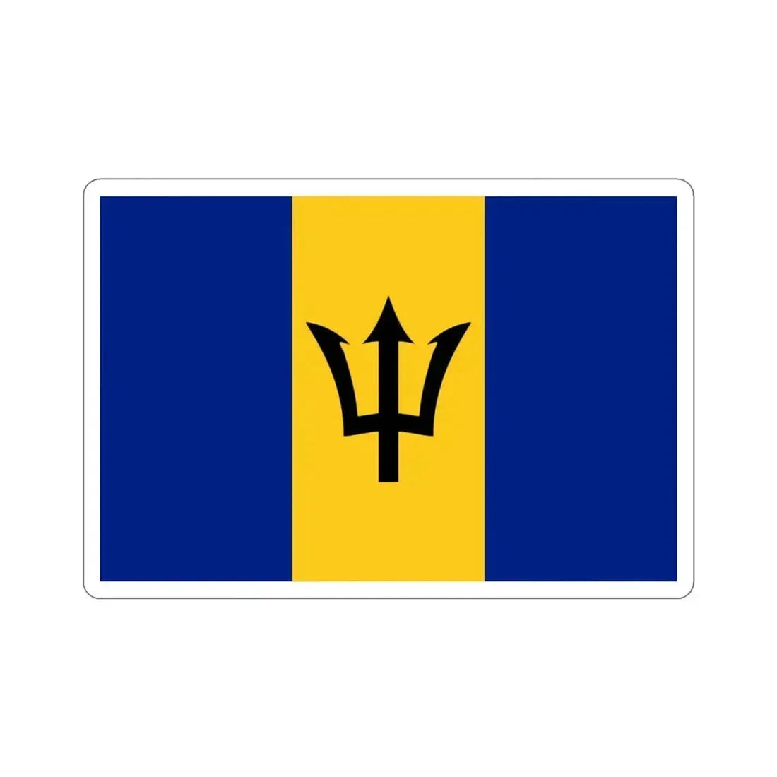 Flag of Barbados STICKER Vinyl Die-Cut Decal - The Sticker Space
