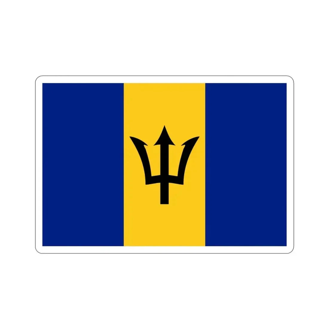 Flag of Barbados STICKER Vinyl Die-Cut Decal - The Sticker Space