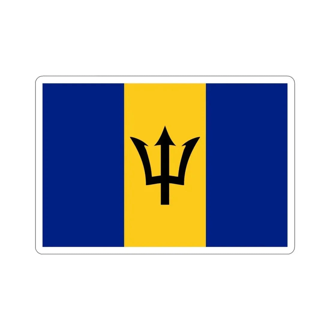 Flag of Barbados STICKER Vinyl Die-Cut Decal - The Sticker Space