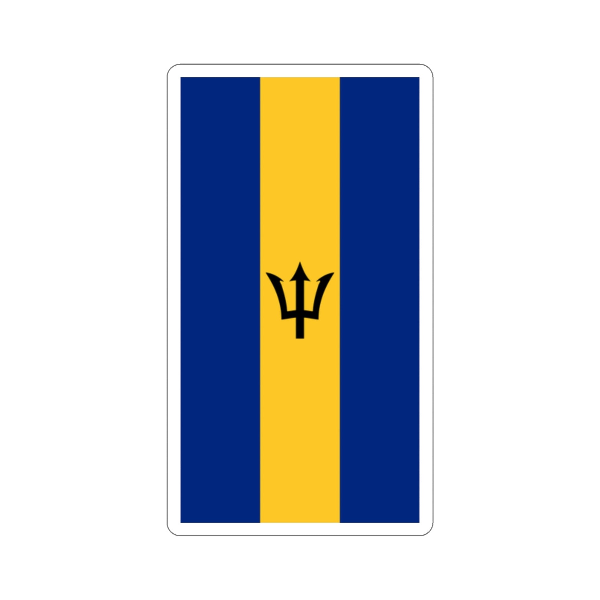 Flag of Barbados (Vertical) STICKER Vinyl Die-Cut Decal-2 Inch-The Sticker Space