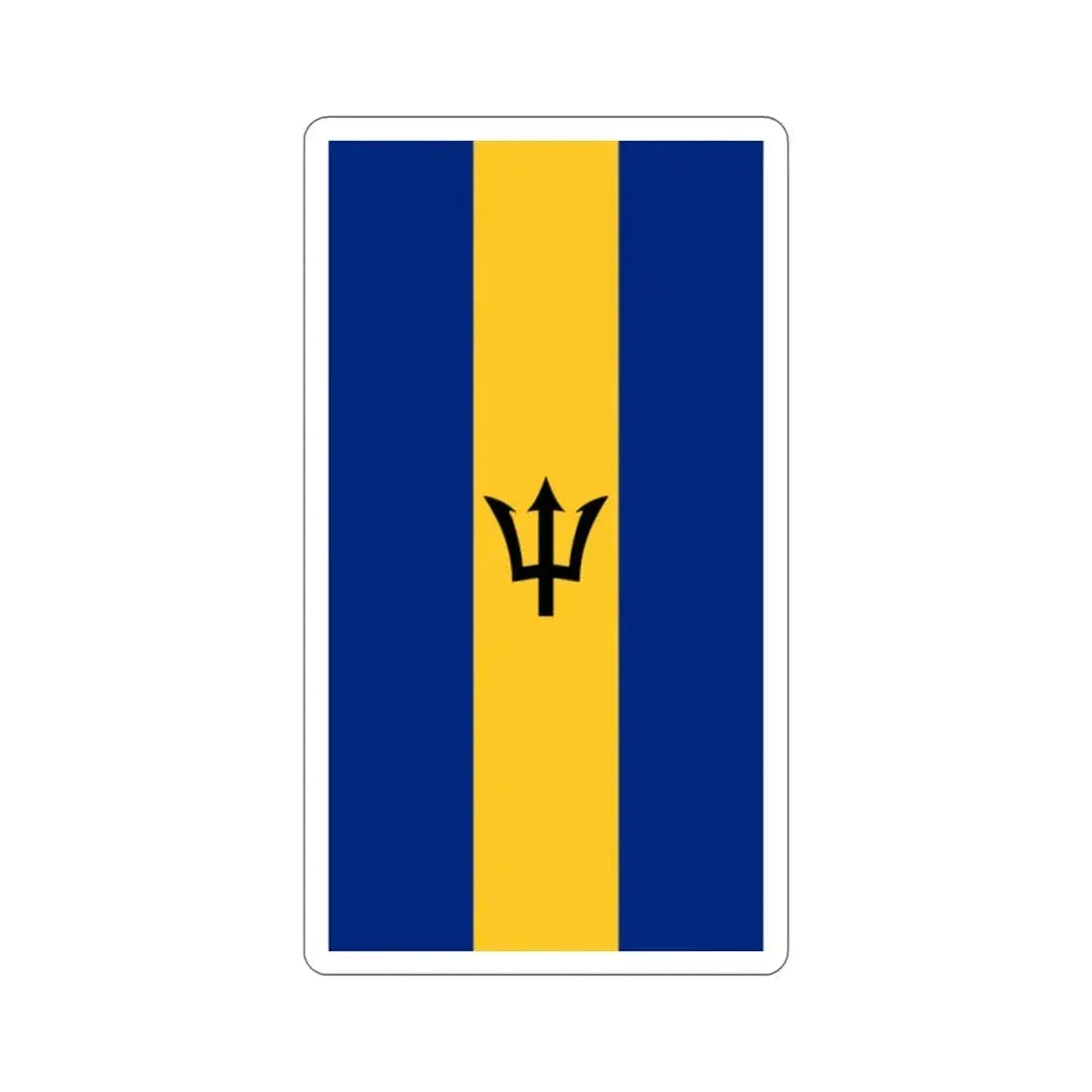 Flag of Barbados (Vertical) STICKER Vinyl Die-Cut Decal 2 Inch - The Sticker Space