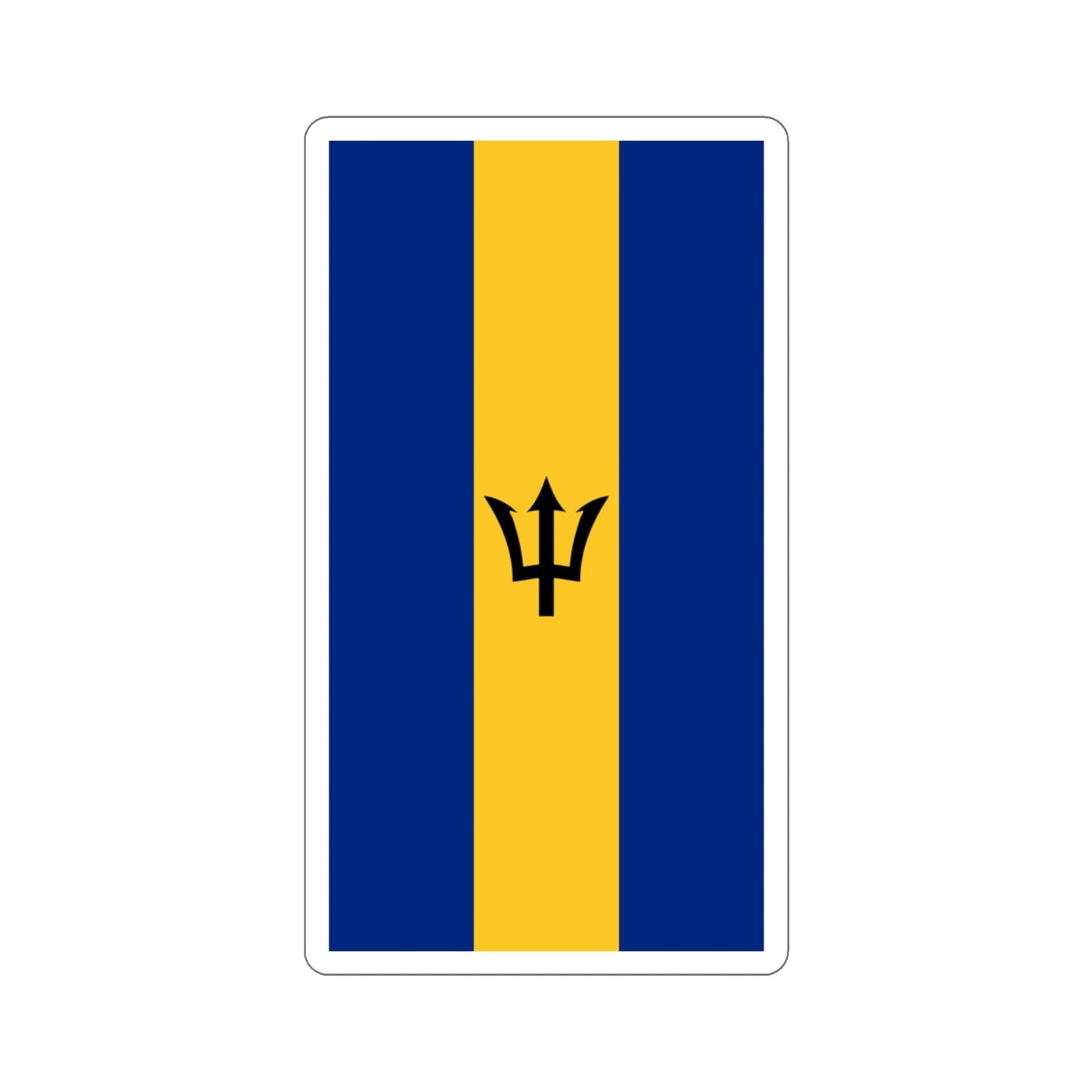 Flag of Barbados (Vertical) STICKER Vinyl Die-Cut Decal-3 Inch-The Sticker Space