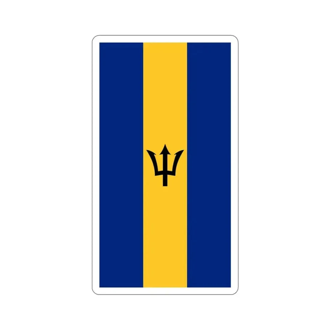 Flag of Barbados (Vertical) STICKER Vinyl Die-Cut Decal 3 Inch - The Sticker Space