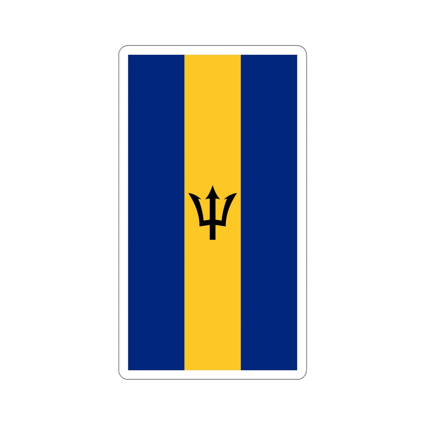 Flag of Barbados (Vertical) STICKER Vinyl Die-Cut Decal-4 Inch-The Sticker Space