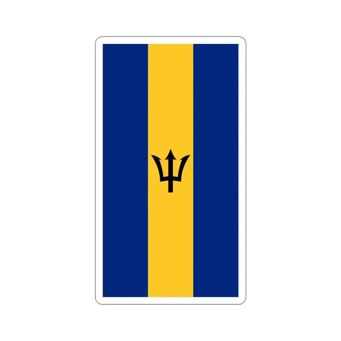 Flag of Barbados (Vertical) STICKER Vinyl Die-Cut Decal 4 Inch - The Sticker Space