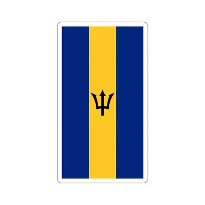 Flag of Barbados (Vertical) STICKER Vinyl Die-Cut Decal 4 Inch - The Sticker Space