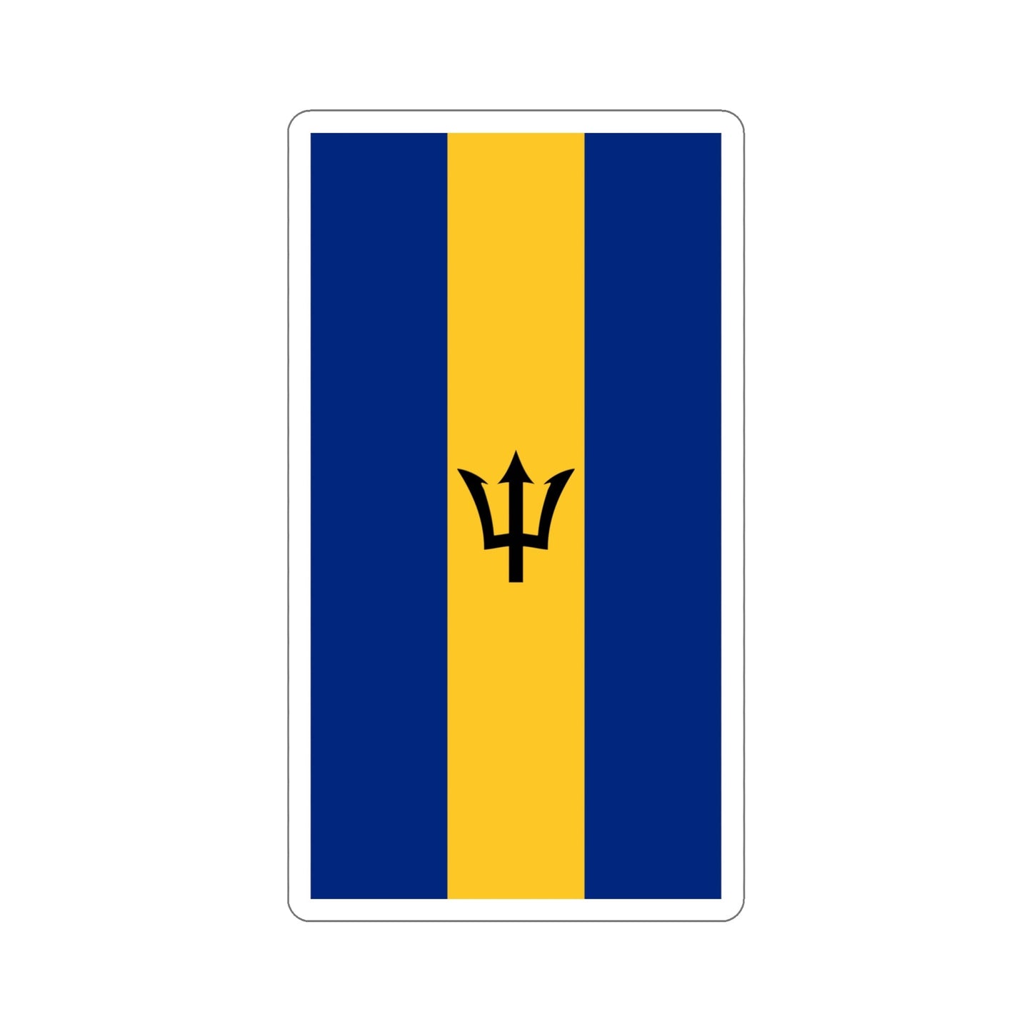 Flag of Barbados (Vertical) STICKER Vinyl Die-Cut Decal-5 Inch-The Sticker Space