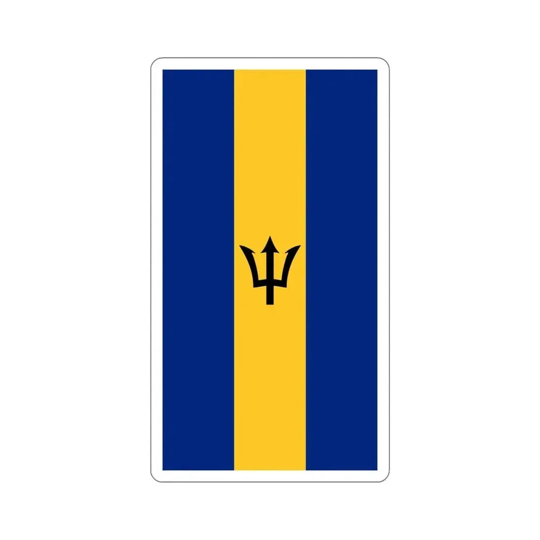 Flag of Barbados (Vertical) STICKER Vinyl Die-Cut Decal 5 Inch - The Sticker Space