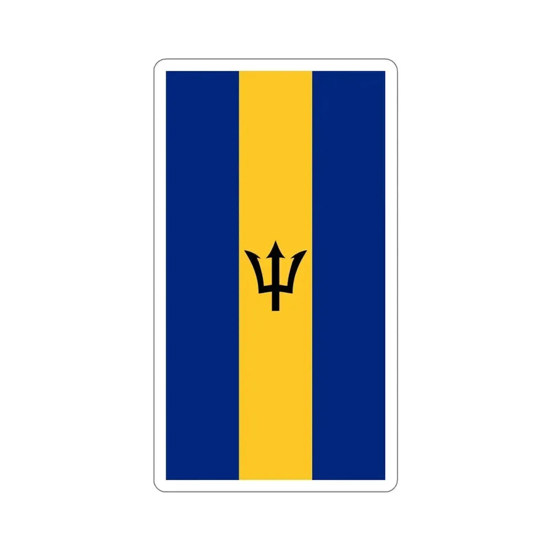 Flag of Barbados (Vertical) STICKER Vinyl Die-Cut Decal 6 Inch - The Sticker Space