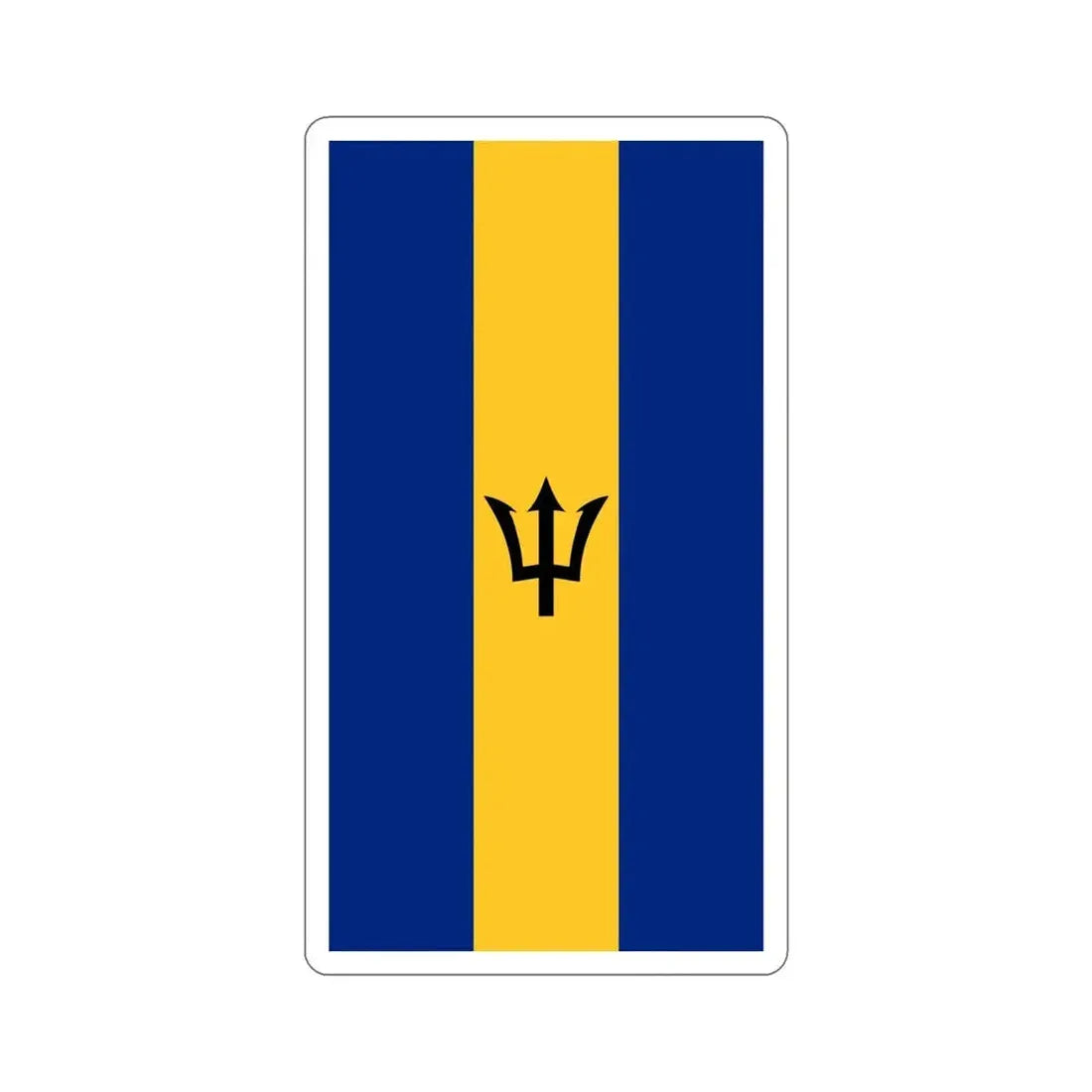 Flag of Barbados (Vertical) STICKER Vinyl Die-Cut Decal - The Sticker Space