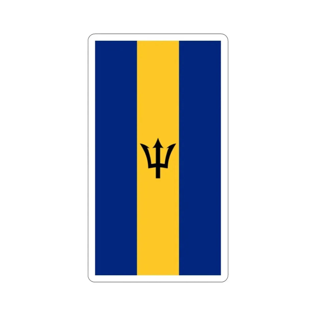 Flag of Barbados (Vertical) STICKER Vinyl Die-Cut Decal - The Sticker Space