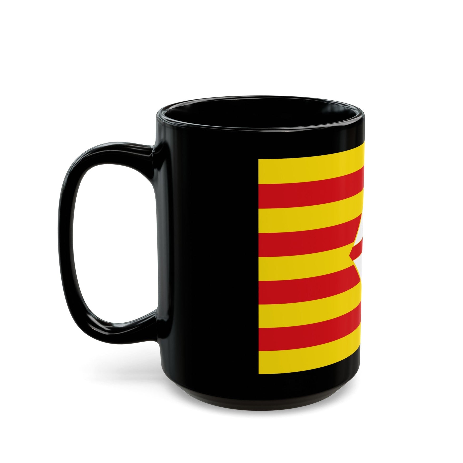 Flag of Barcelona - Black Coffee Mug-The Sticker Space