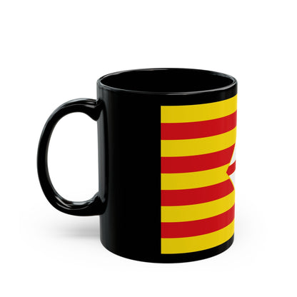 Flag of Barcelona - Black Coffee Mug-The Sticker Space