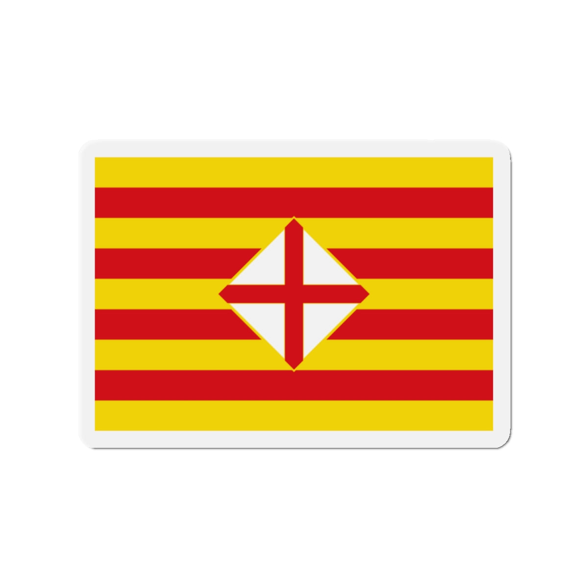 Flag of Barcelona - Die-Cut Magnet-2" x 2"-The Sticker Space