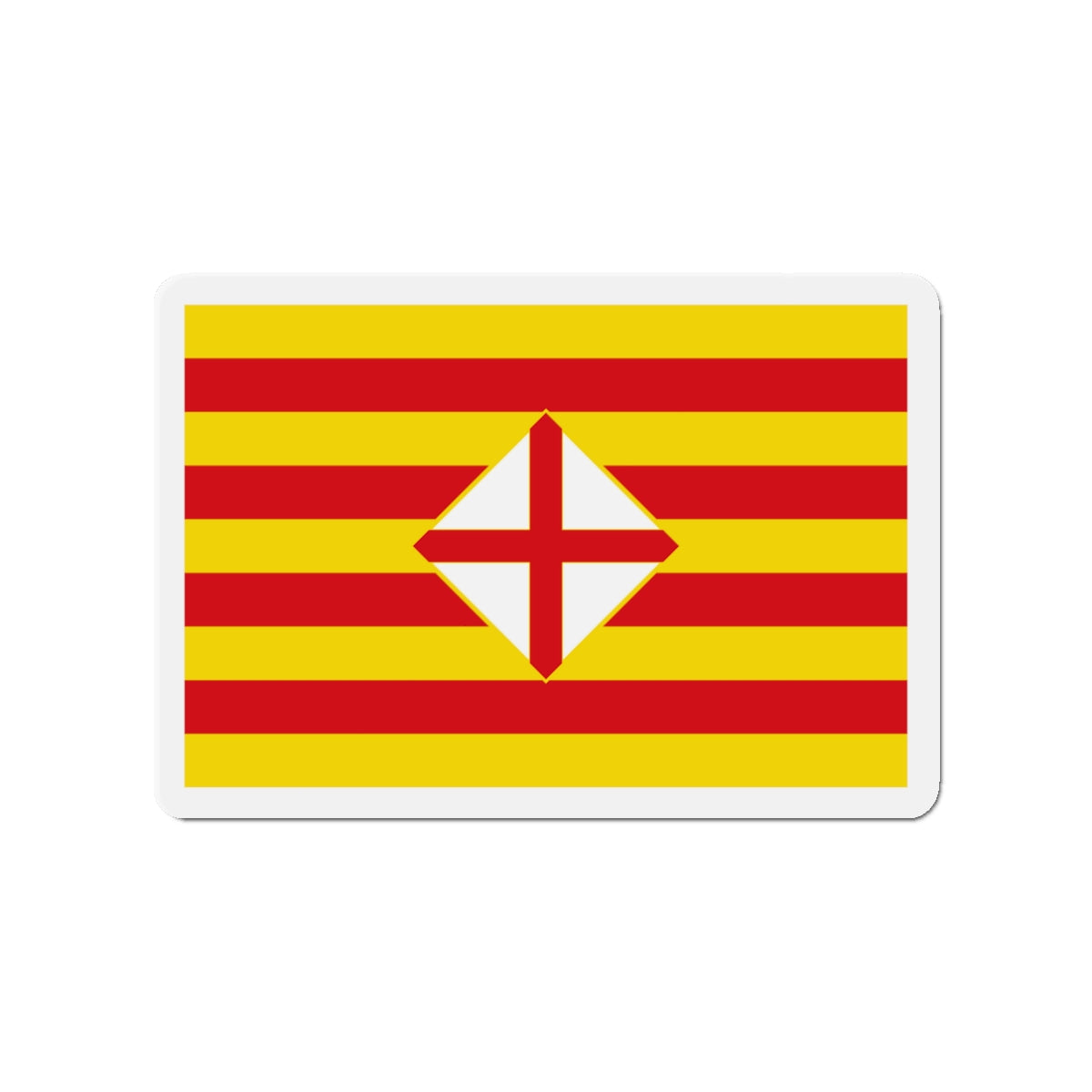 Flag of Barcelona - Die-Cut Magnet-3" x 3"-The Sticker Space