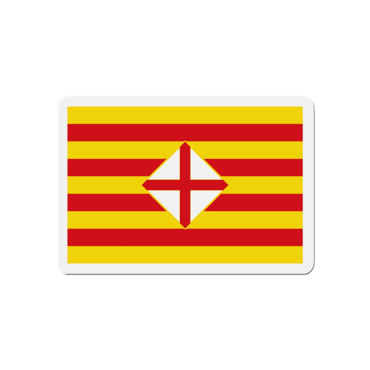 Flag of Barcelona - Die-Cut Magnet-5" x 5"-The Sticker Space