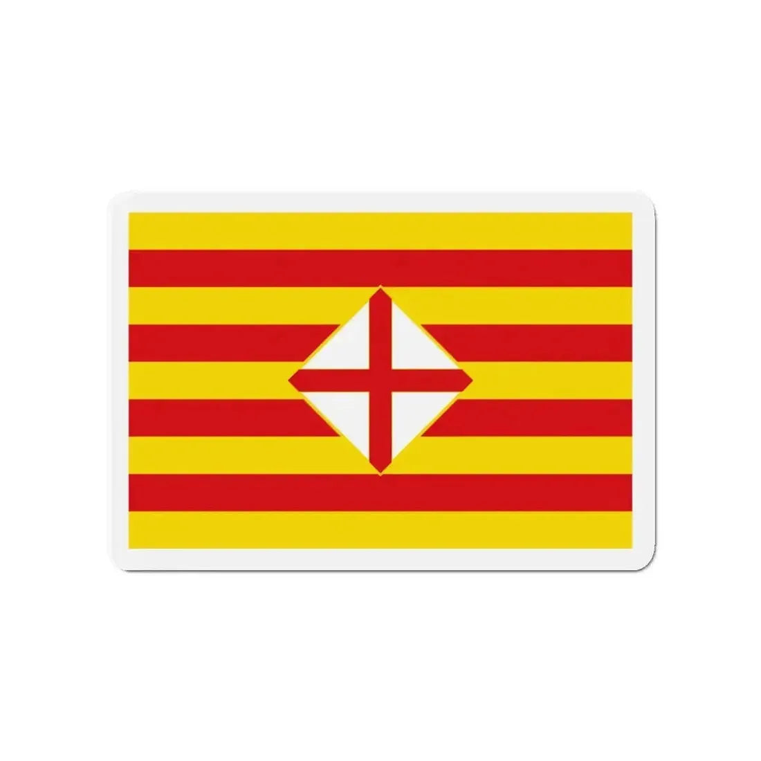Flag of Barcelona - Refrigerator Magnet - The Sticker Space
