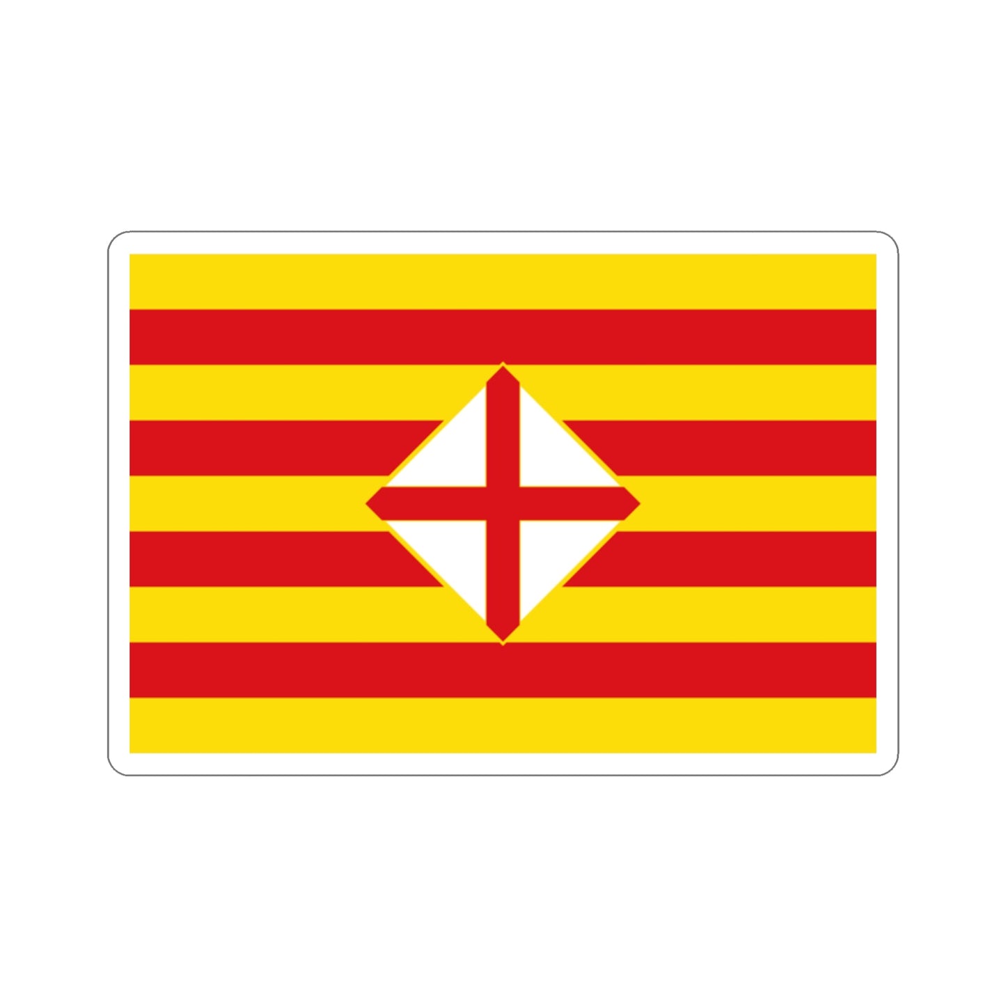 Flag of Barcelona STICKER Vinyl Die-Cut Decal-2 Inch-The Sticker Space