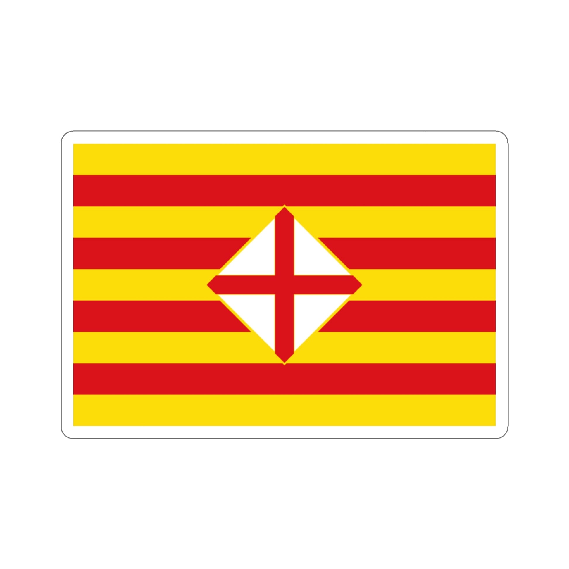 Flag of Barcelona STICKER Vinyl Die-Cut Decal-2 Inch-The Sticker Space