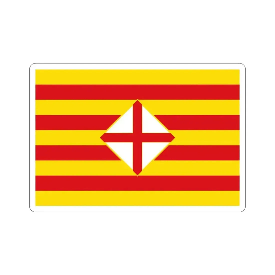 Flag of Barcelona STICKER Vinyl Die-Cut Decal 2 Inch - The Sticker Space