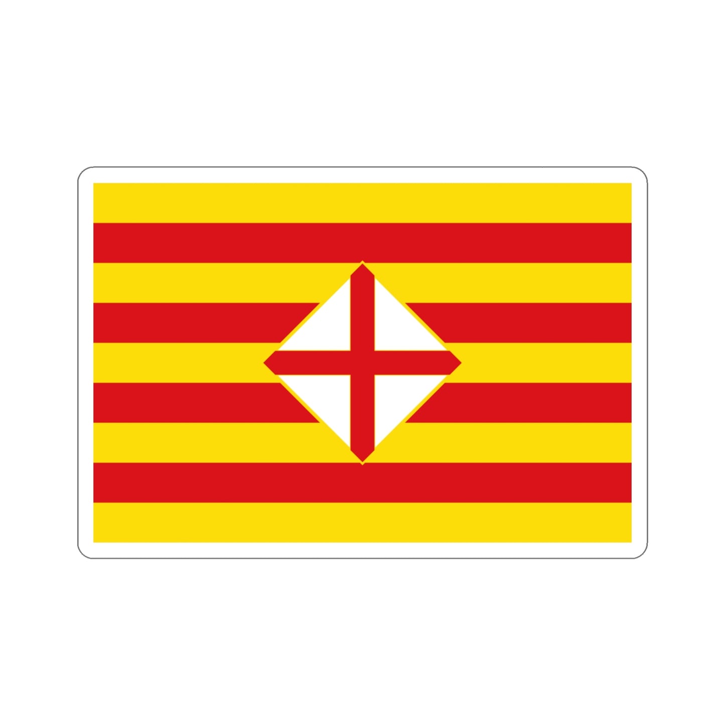 Flag of Barcelona STICKER Vinyl Die-Cut Decal-3 Inch-The Sticker Space