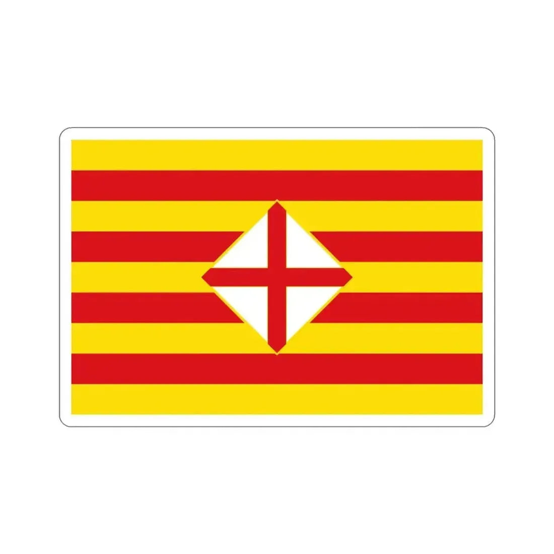 Flag of Barcelona STICKER Vinyl Die-Cut Decal 3 Inch - The Sticker Space