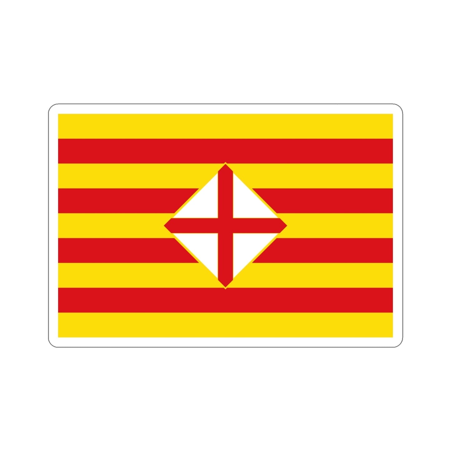 Flag of Barcelona STICKER Vinyl Die-Cut Decal-4 Inch-The Sticker Space