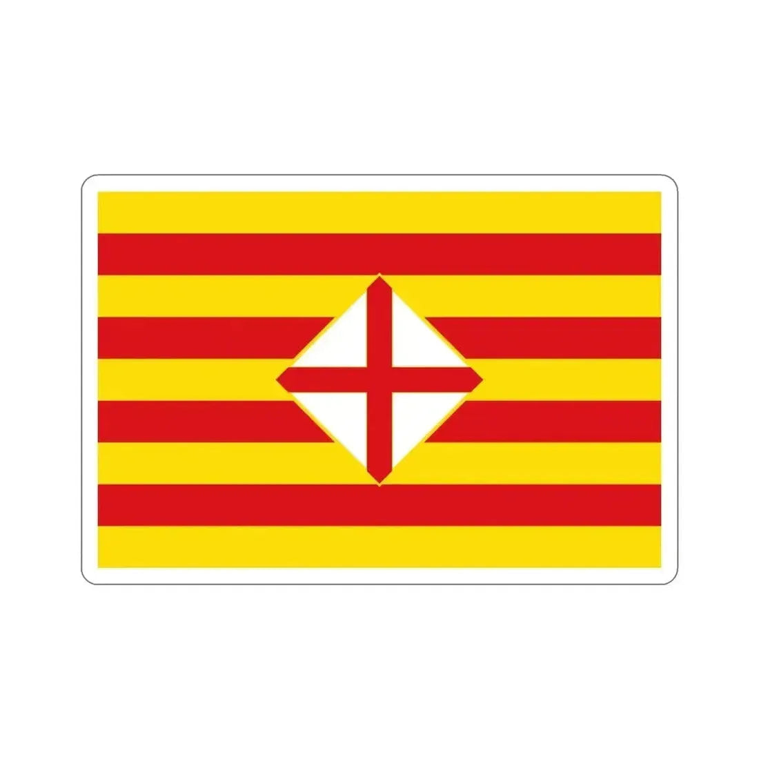 Flag of Barcelona STICKER Vinyl Die-Cut Decal 4 Inch - The Sticker Space