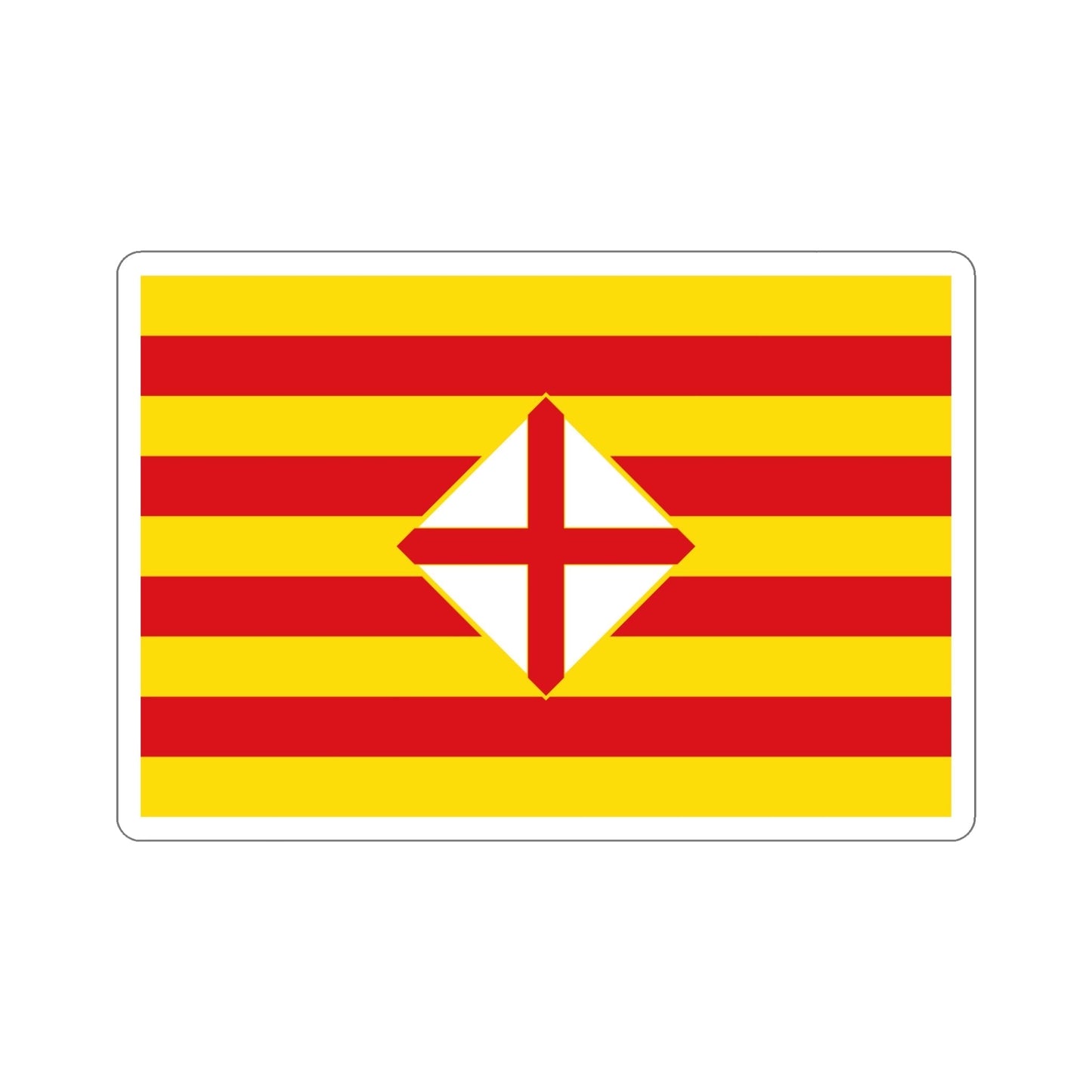 Flag of Barcelona STICKER Vinyl Die-Cut Decal-5 Inch-The Sticker Space