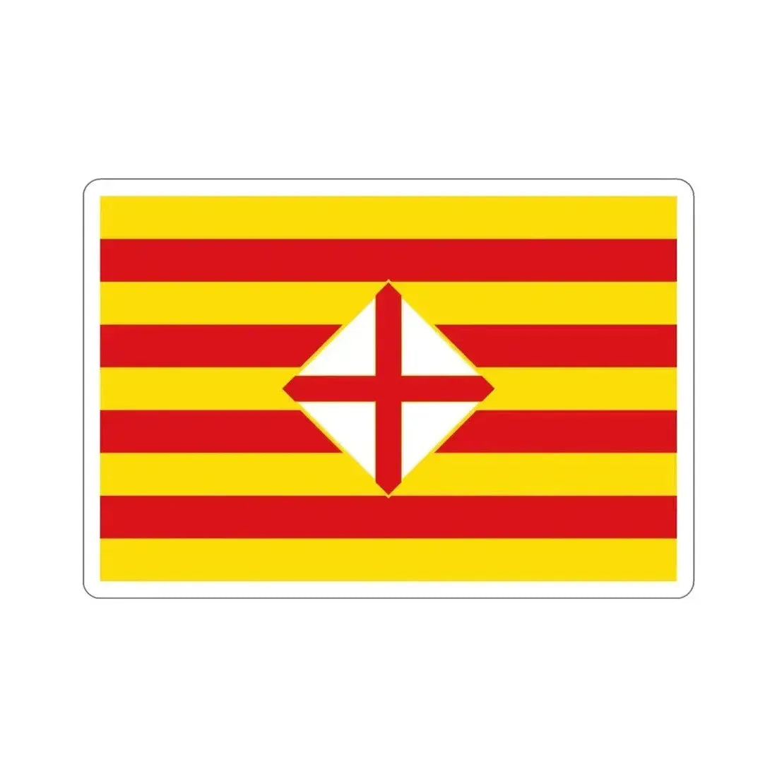 Flag of Barcelona STICKER Vinyl Die-Cut Decal 5 Inch - The Sticker Space