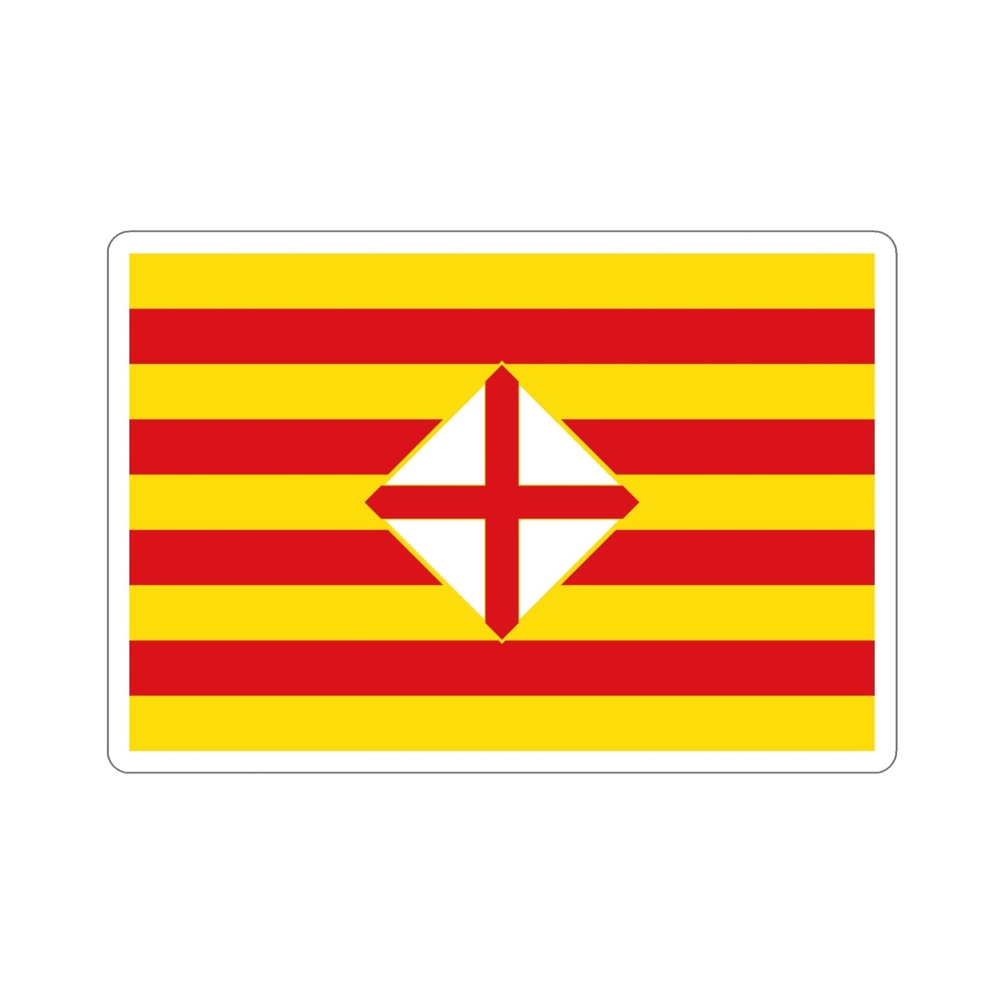 Flag of Barcelona STICKER Vinyl Die-Cut Decal-6 Inch-The Sticker Space