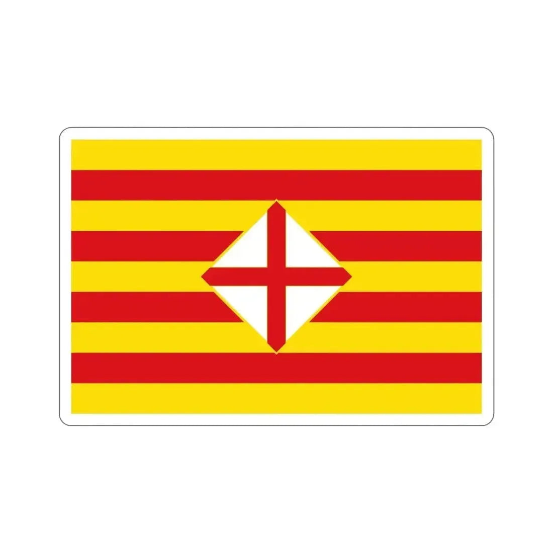 Flag of Barcelona STICKER Vinyl Die-Cut Decal 6 Inch - The Sticker Space