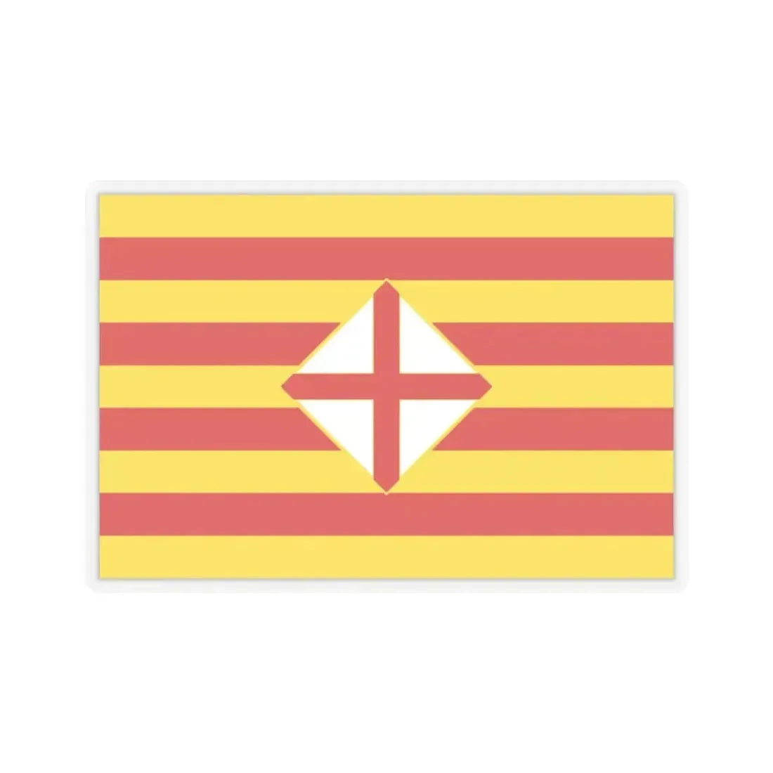 Flag of Barcelona - STICKER Vinyl Kiss-Cut Decal 2 Inch Transparent - The Sticker Space