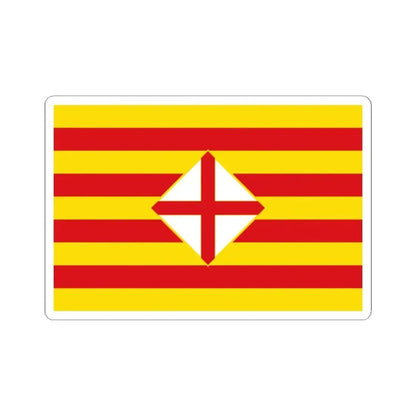 Flag of Barcelona - STICKER Vinyl Kiss-Cut Decal 2 Inch White - The Sticker Space